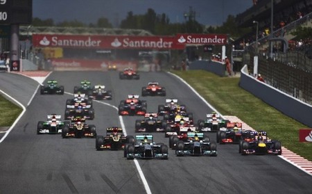 Salida del GP España 2013