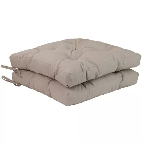 Viste tu hogar Pack 2 Cojines para Silla, 40x40x5 CM, Efecto Tridimensional