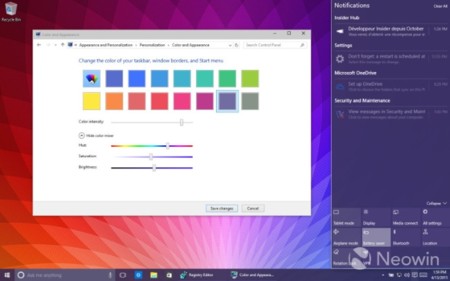La build 10056 nos da un primer vistazo a los nuevos temas de colores de Windows 10