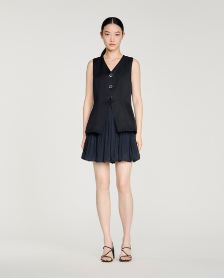 vestido corto lino