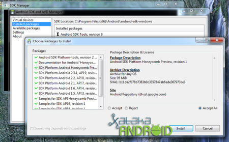 accept sdk windows android