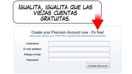 Rapidshare: las cuentas "premium" gratuitas son solo eso, gratuitas