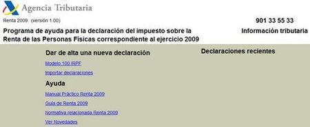 Renta 2009: comienza el plazo de presentación con un software insufrible