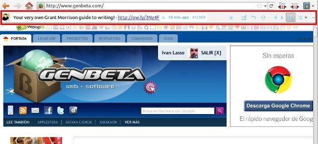 Tweet Line: tu cuenta de Twitter en una barra de herramientas de Firefox