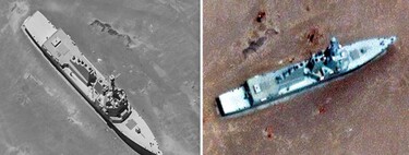 Las imágenes por satélite han encontrado un buque de guerra de EEUU donde no debería estar: en mitad del desierto chino
