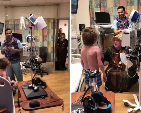 Un médico se viste de Chewbacca para anunciar a un paciente que al fin ha llegado el trasplante de corazón que esperaba