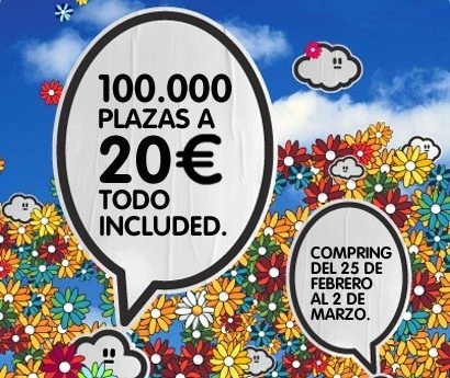 Vueling: 100,000 plazas a 20 euros todo incluido