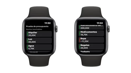 YNAB Apple Watch アプリ。