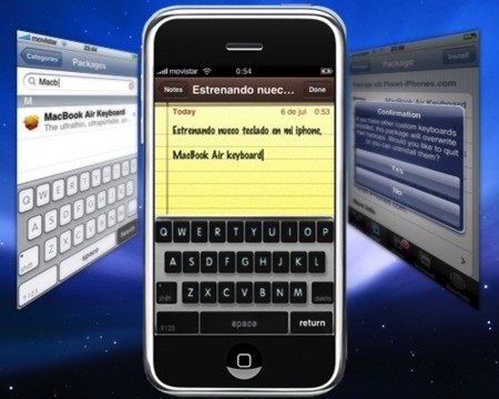 Teclado del MacBook Air en el iPhone