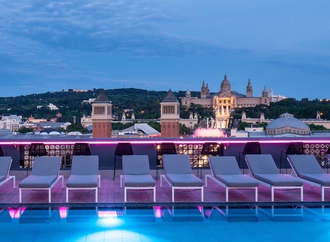 Hotel Catalonia Barcelona Plaza Terrace Lights 3