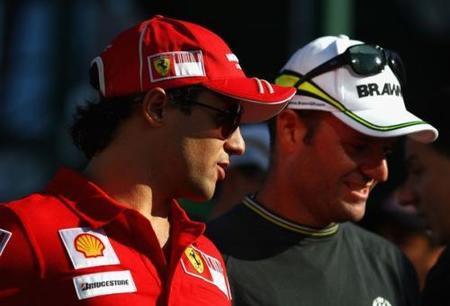 Rubens Barrichello contento con la recuperación de Felipe Massa
