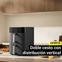 Rebajada la freidora de aire Xiaomi con doble cesto vertical: ocupa poco espacio y permite preparar dos comidas a la vez