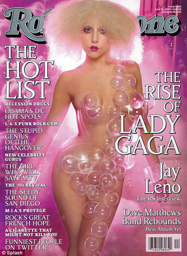 Lady Gaga burbujeante y semidesnuda para Rolling Stone