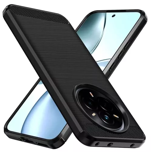 ivoler Funda para Realme 14 Pro+ 5G / Realme 14 Pro Plus 5G, [Protección Militar] Carcasa Protectora Antigolpes, Fina Suave TPU Silicona Caso Delgada Anti-Choques Antihuellas Bumper Case, Negro