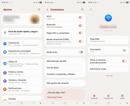 Cómo eliminar una red WiFi guardada en tu Galaxy