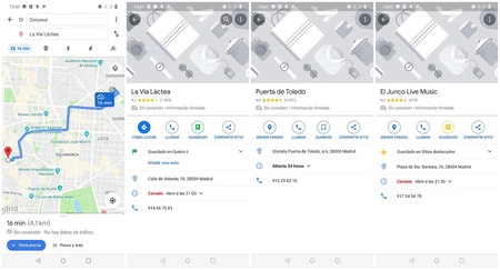 Google マップのオフライン マップを使用すると、車でのルート案内はできますが、徒歩や公共交通機関でのルート案内はできません。同様に、各場所に表示される情報も限られています。