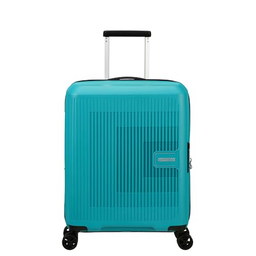 American Tourister Aerostep - Spinner S, Equipaje de Mano Ampliable, 55 cm, 36/40 L, Turquesa (Turquesa tónica)