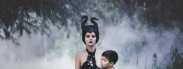 El autorretrato de Maléfica amamantando a su hijo de tres años que transmite un potente mensaje sobre la lactancia materna 