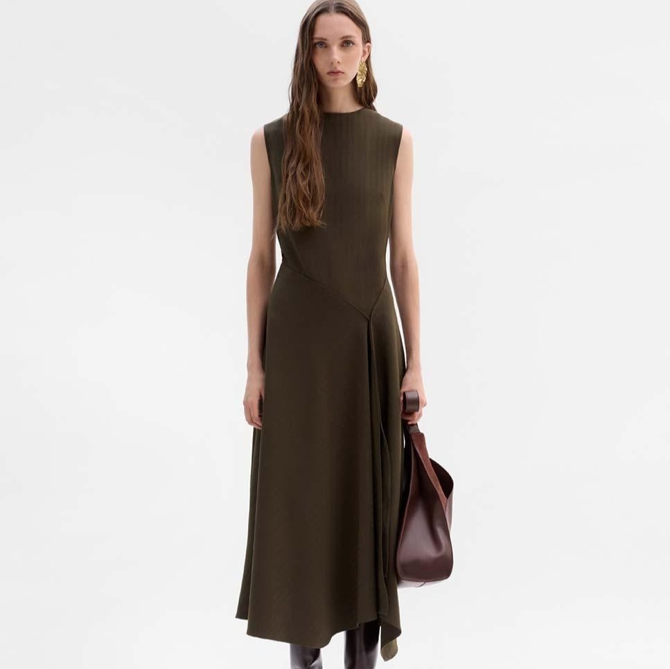 Simorra - Vestido sisado asimétrico.