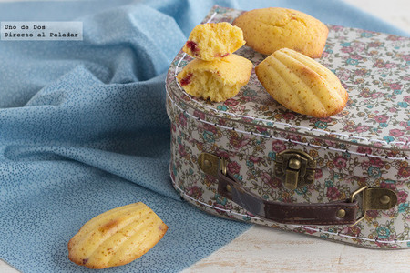 Madeleines de limón y frambuesa. Receta