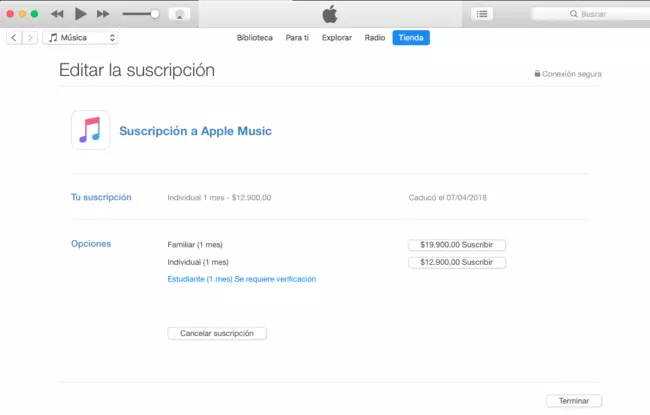 Suscripciones