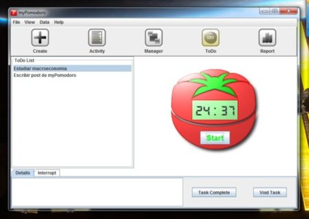 myPomodoro, una combinación entre temporizador pomodoro y lista de tareas