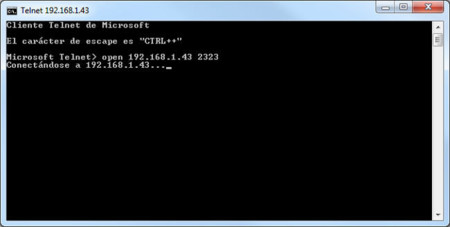 Cliente Telnet nativo de Windows