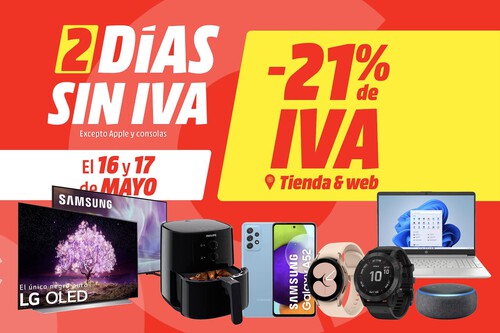 Ofertones en smart TVS, smartwatches, smartphones, portátiles y mas en los 2 Días Sin IVA de MediaMarkt