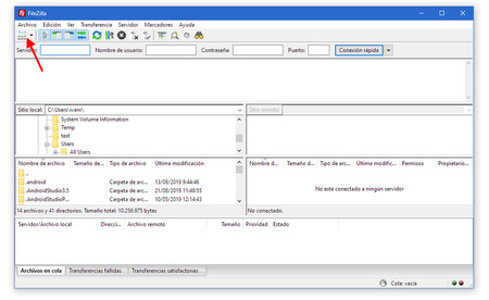 filezilla ftp client sincronizado