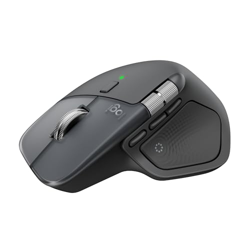 Logitech MX Master 4, ratón inalámbrico ergonómico con Respuesta háptica Avanzada, Desplazamiento ultrarrápido, Carga USB-C, Bluetooth, Windows, macOS - Grafito