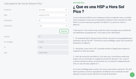 Calculadora HSP