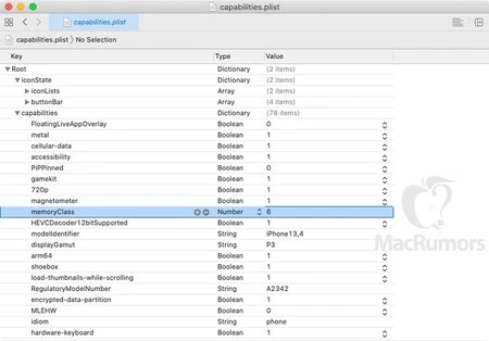 Xcode iPhone 12 Pro ラム