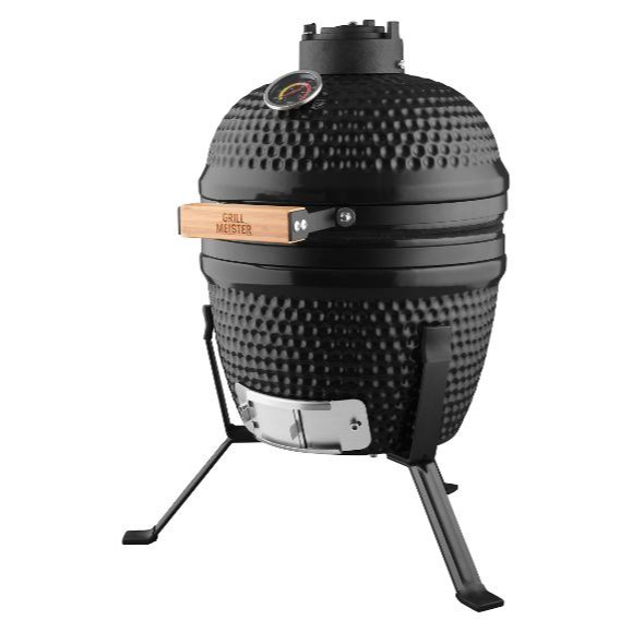 Barbacoa de cerámica compacta tipo kamado para ahumar, cocer, cocinar a la parrilla y hacer comida al vapor a alta temperatura.