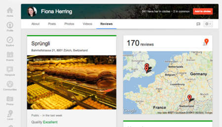 Google+ apuesta por las reviews en el nuevo rediseño de sus perfiles