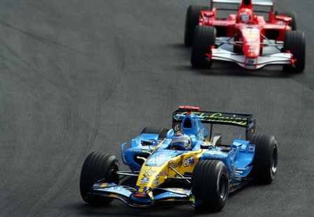 Fernando Alonso Michael Schumacher Interlagos 2006