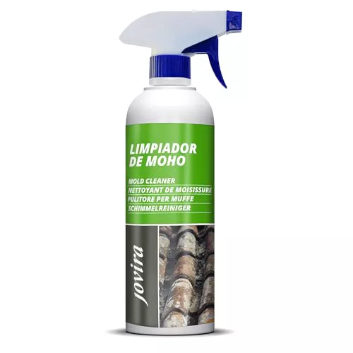 JOVIRA PINTURAS Limpiador de Moho. Elimina el Moho. Eficaz para manchas de microorganismos en terrazas, tejados, paredes, jardín, azulejos, bañeras, cocinas, aseo (500 Mililitros)