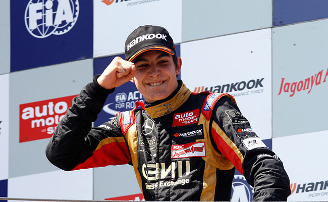 Esteban Ocon podio 2014 Moscú