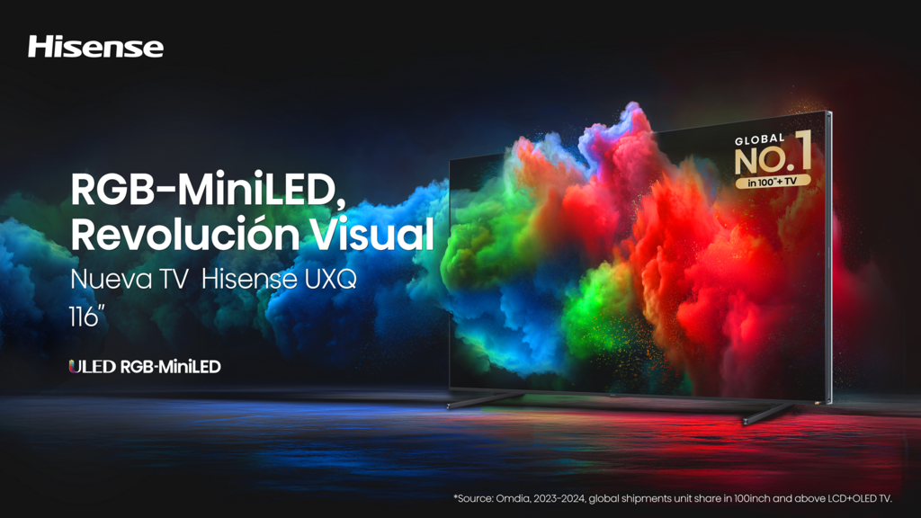 Hisense abre una nueva era para los Smart TV LCD: así es su espectacular RGB mini-LED de 116" con sonido Dolby Atmos