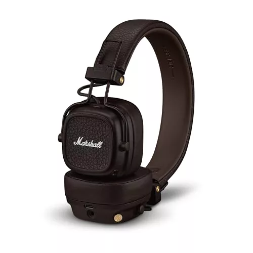 Marshall Major V Auriculares Inalámbricos Bluetooth, 100 Horas de Reproducción - Marron