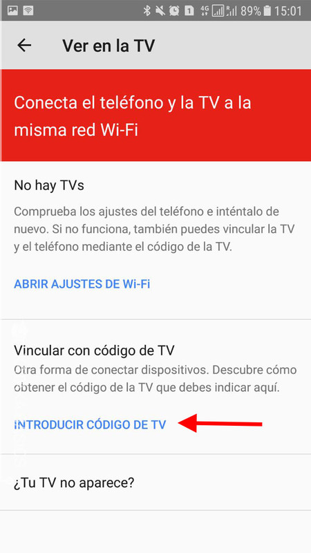 Vincular  con código de TV: cómo conectar tu móvil paso a paso