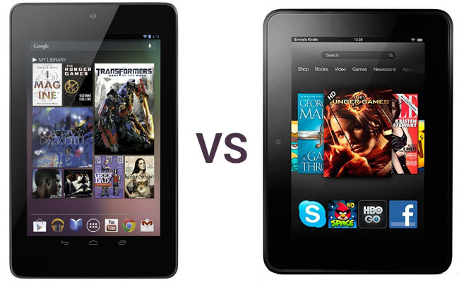 Nexus 7 vs Kindle Fire HD