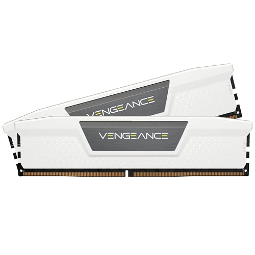 CORSAIR Vengeance DDR5 RAM 32GB (2x16GB) 6000MHz CL36-44-44-96 1.35V AMD Expo & Intel XMP Desktop Computer Memory - White (CMK32GX5M2E6000Z36W)