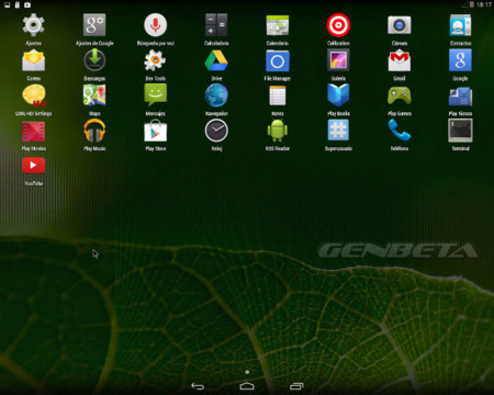 Android-x86, software por defecto