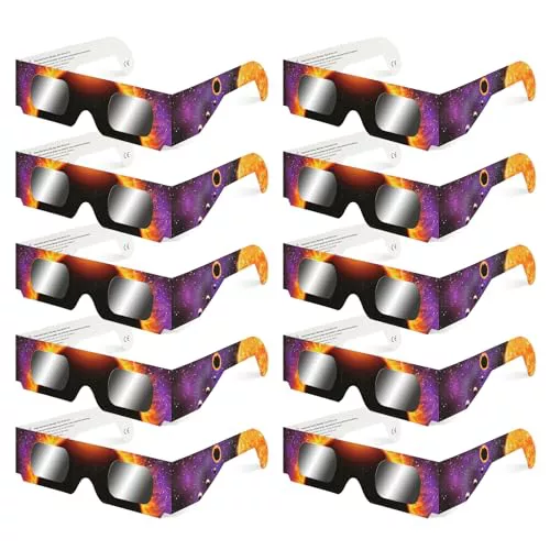 QIWEI Gafas Eclipse Solar Homologadas ISO 12312-2 Cartón Pack 4/10/25/50