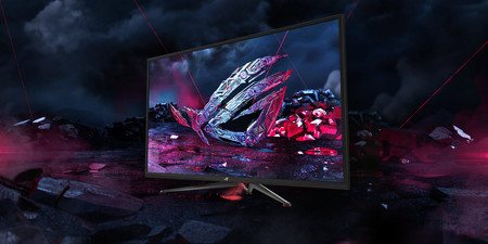 Asus sigue apostando por las grandes diagonales en sus monitores gaming y el ROG Swift XG438Q es un buen ejemplo