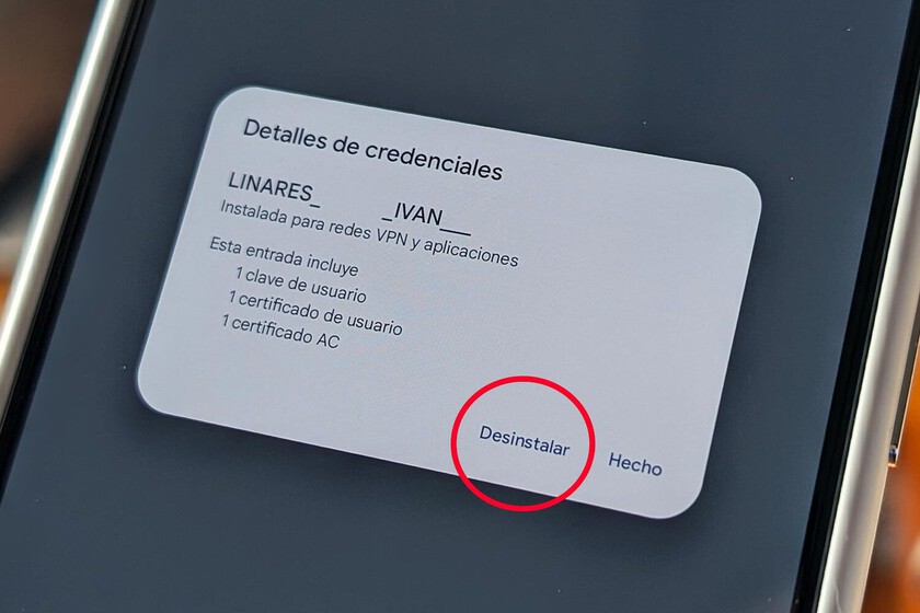 Cómo desinstalar un certificado digital en Android paso a paso