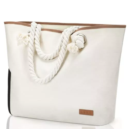 Lekespring Bolsa de Playa Grande con Cremallera