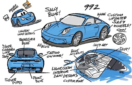 Porsche y Pixar llevarán a la realidad al 911 que dio vida al personaje de Sally en Cars
