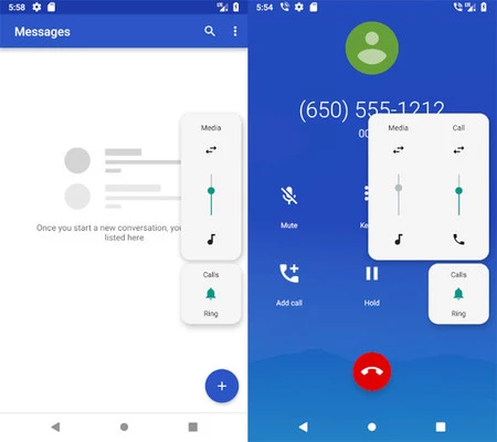 通話音量レベル