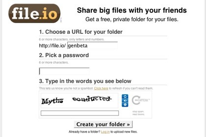 File.io, nuestra directorio online para almacenar nuestros archivos